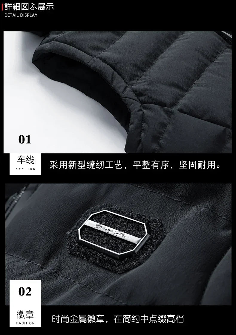 Gilet Homme Matelassé Coton À Capuche Zip – Sans Manches Casual Chaud Grande Taille Jusqu'au 6XL | Mode Homme Premium
