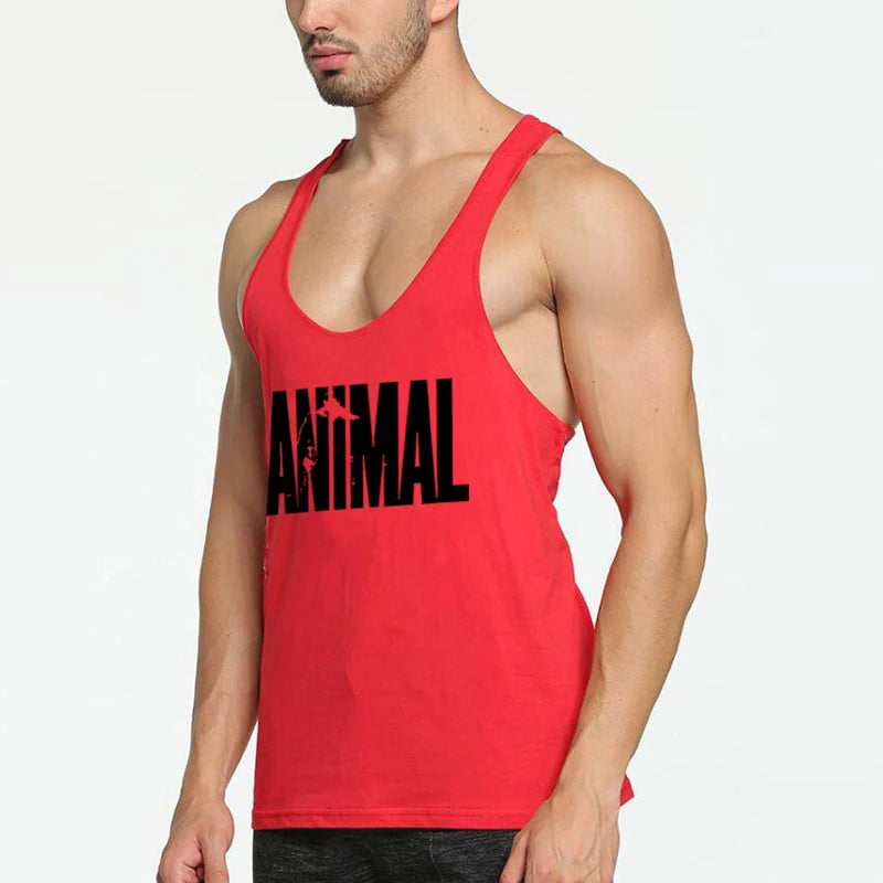 Herren Tanktop Gym Bodybuilding Fitness Print TIER Baumwolle Racerback Stringer Ärmellos Muskeltraining Bequem Leistungsstark Trend – Premium Gym Tanktop TIER Racerback Stringer Bodybuilding | Premium Herren Fitness Mode