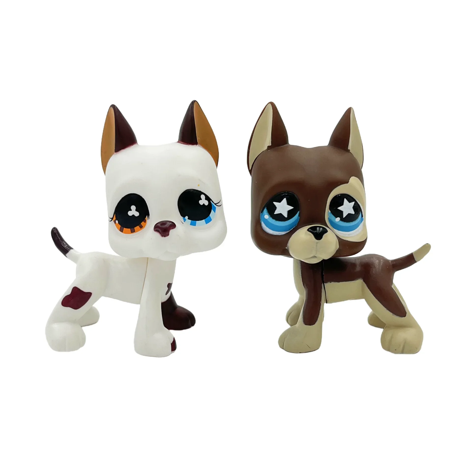 Lot 2 Figurines Animaux Rares LPS – Chat Mignon & Chien Tête Ballante Teckel Colley Cocker Danois | Jouet Collectionnable Enfants