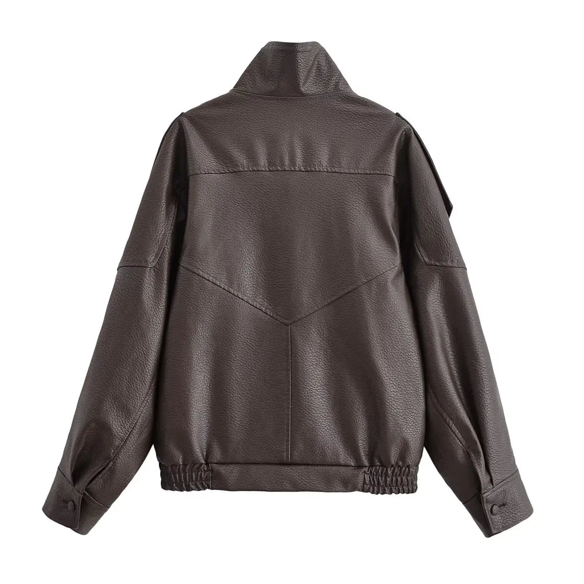 Veste Femme Asymétrique Noire Manches Longues Poches Zippée Ample – Style Mode High Street | Automne | HH