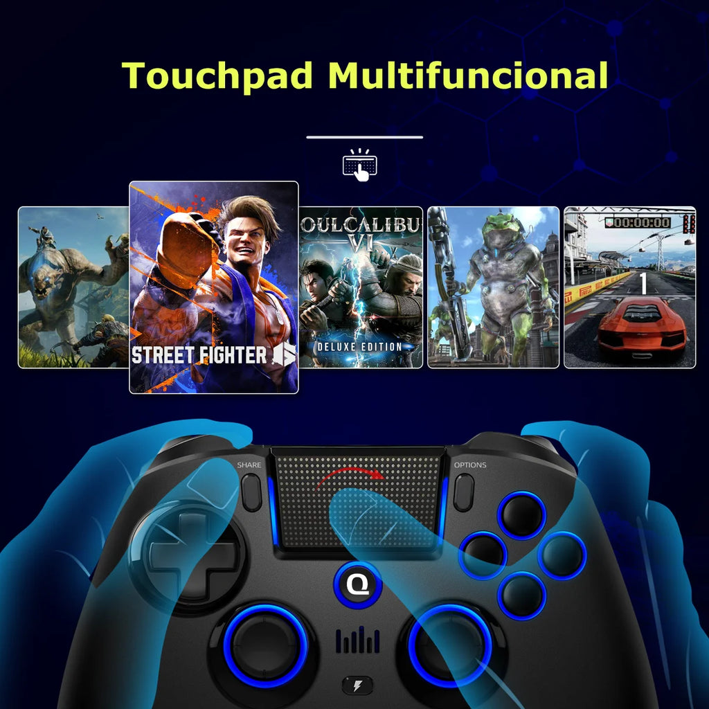 QRD Spark N5 Manette Sans Fil Bluetooth – Compatible PS4, PS3, PC, iOS & Android | Effet Hall & Vibration