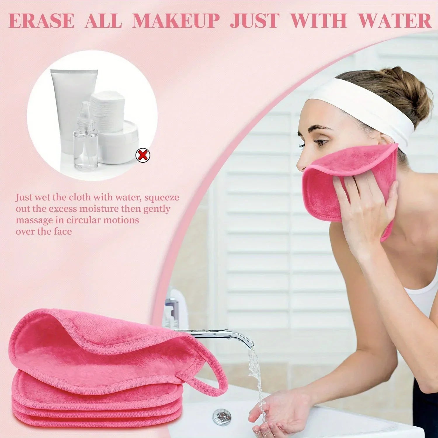 Lot 12 Lingettes Démaquillantes Microfibre Réutilisables – Serviettes Visage Nettoyage Profond | Soin Peau