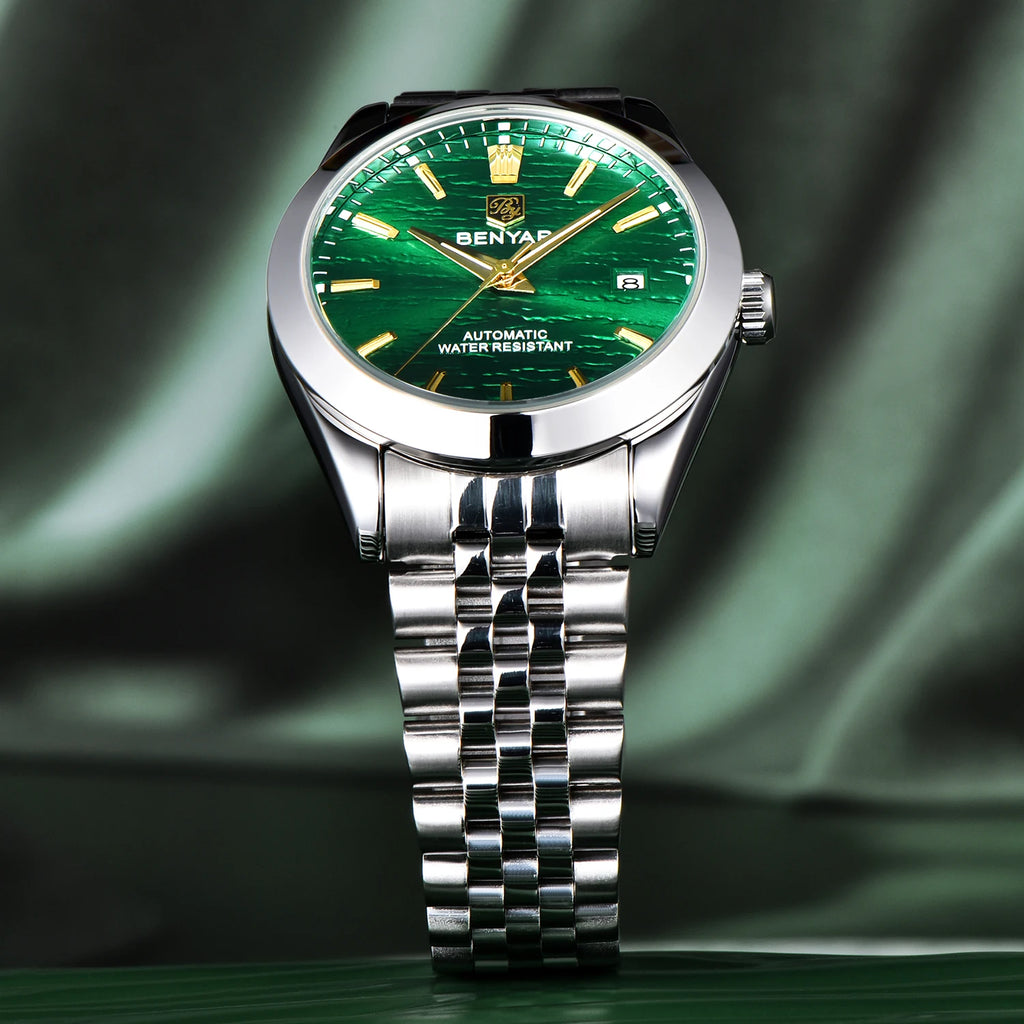 Montre Homme Luxe BENYAR Mécanique Automatique Acier – Étanche Sport Top Brand
