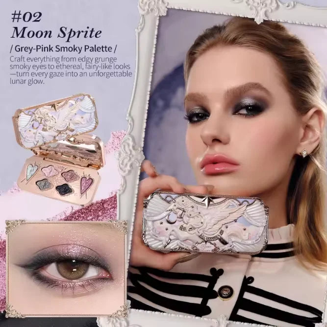 Palette Fards à Paupières Flower Knows Swan Ballet – 6 Teintes Mat, Shimmer & Nacré | Glitter