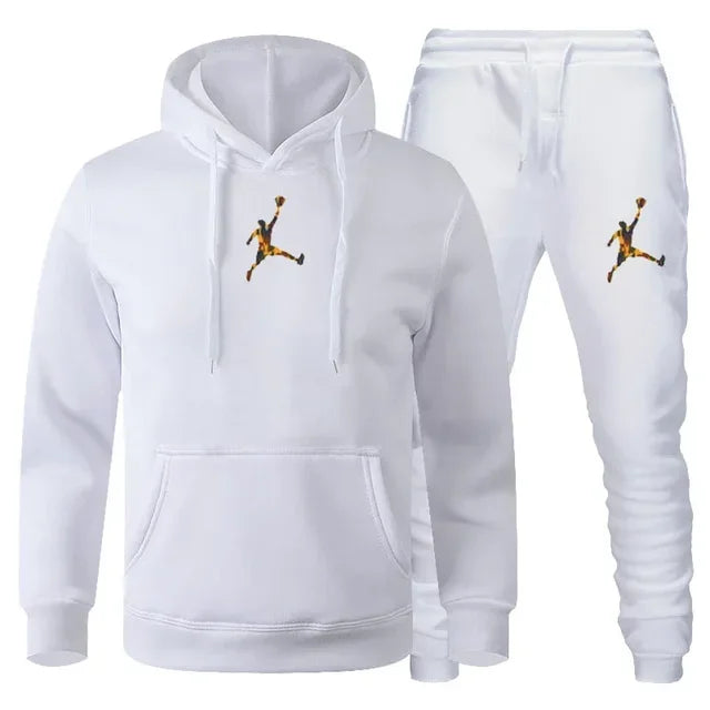 Herren Jogginganzug 2-teilig Langarm Sweatshirt + Freizeithose Fitness Sport Herbst Winter Fashion Bequem Trendig Zeitlos – Premium Jogginganzug 2-teilig Sport Casual Herbst Winter | Herrenmode Sportswear Premium