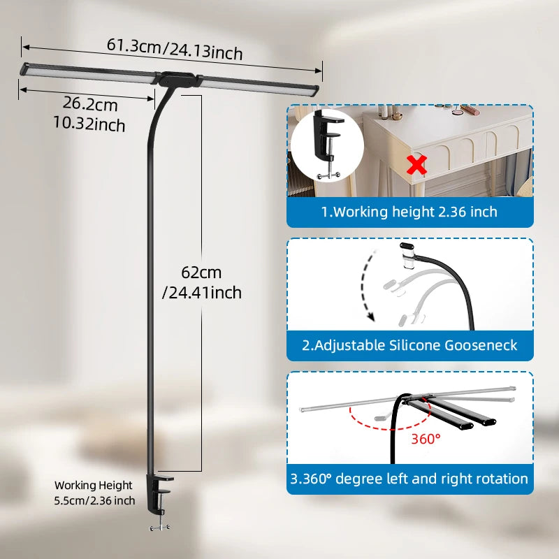 Barre LED Moniteur – Lampe Bureau Dimmable Accroche Écran | Éclairage Laptop & Office Sans Éblouissement