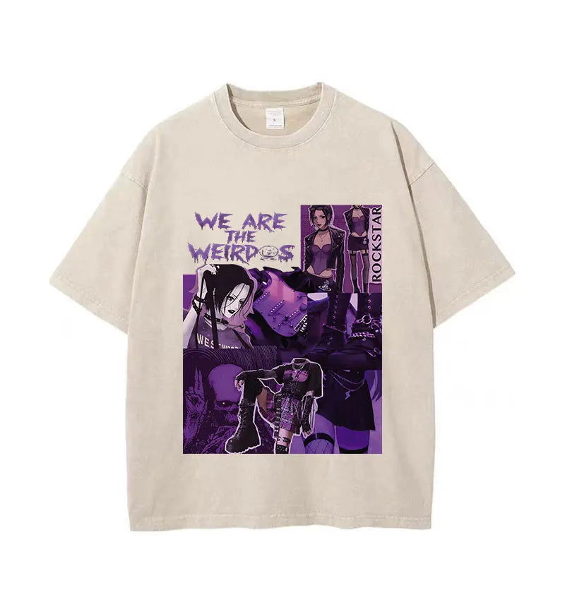 T-Shirt Anime Nana Osaki Imprimé Vintage Washed Harajuku Streetwear Graphique Été Manches Courtes Coton Unisexe – Tee Manga Japonais Tendance | Mode Streetwear Anime Premium