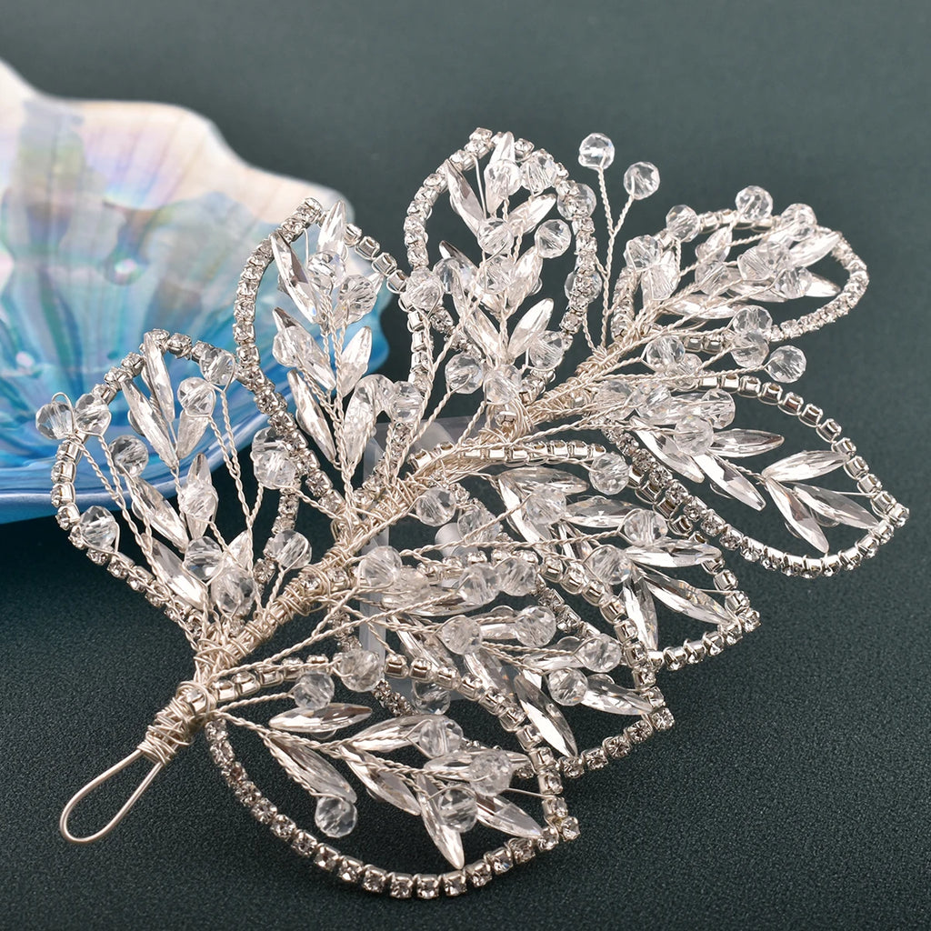 Diadème Cristal Mariée Luxe – Couronne Strass Rhinestone | Tiare Nuptiale Mariage, Soirée & Concours | Bijou de Tête Femme Premium