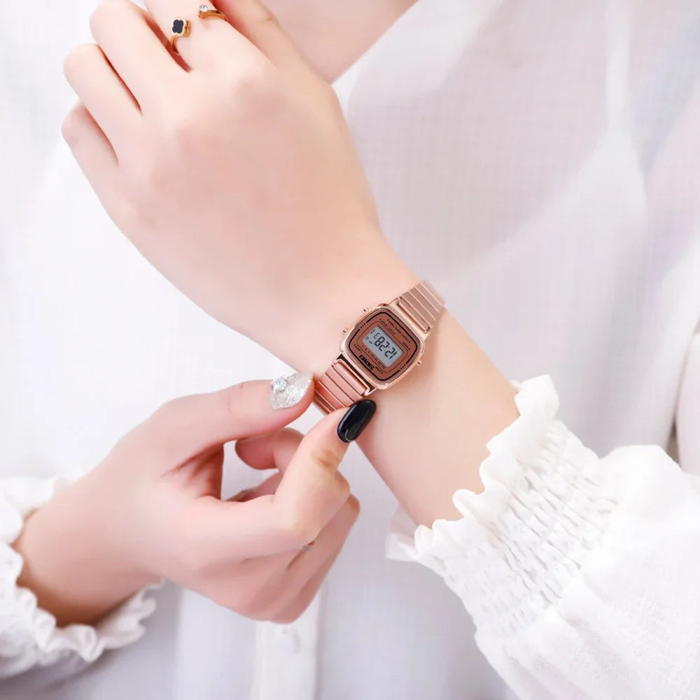 SKMEI Damen-Digitaluhr 1901 mit Chrono-Kalender kleinem Zifferblatt wasserdicht – Luxus Mode Trend