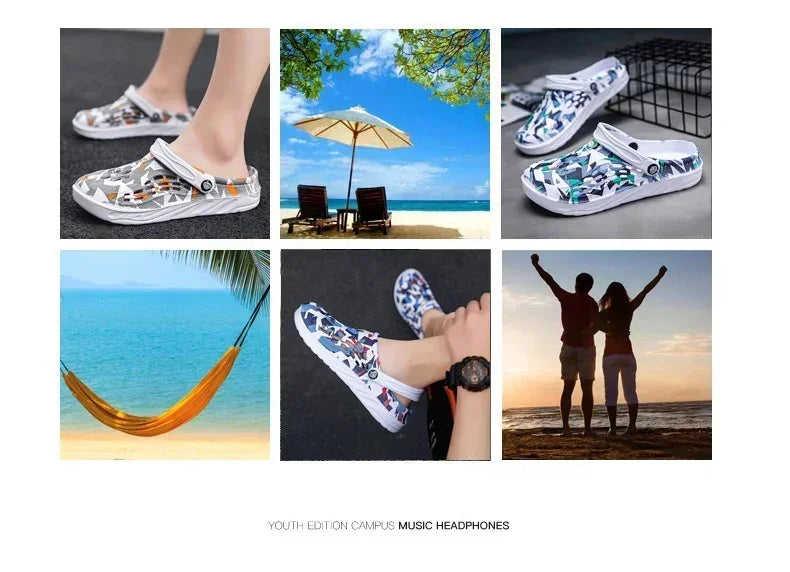 Clogs Sandales Respirants Homme Femme Plage 2025 – Confortables Semelle Douce Casual
