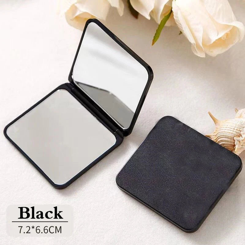 Miroir Maquillage Double Face Carré Portable – Mini Miroir de Poche Compact | Cadeau Fille Multicolore