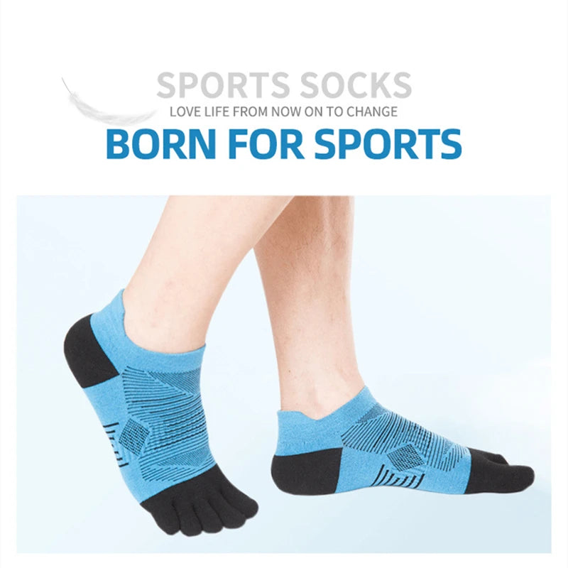 Coolmax Sport Zehensocken Herren – Atmungsaktives, feuchtigkeitsableitendes Mesh | Laufen, Wandern & Radfahren | Paar