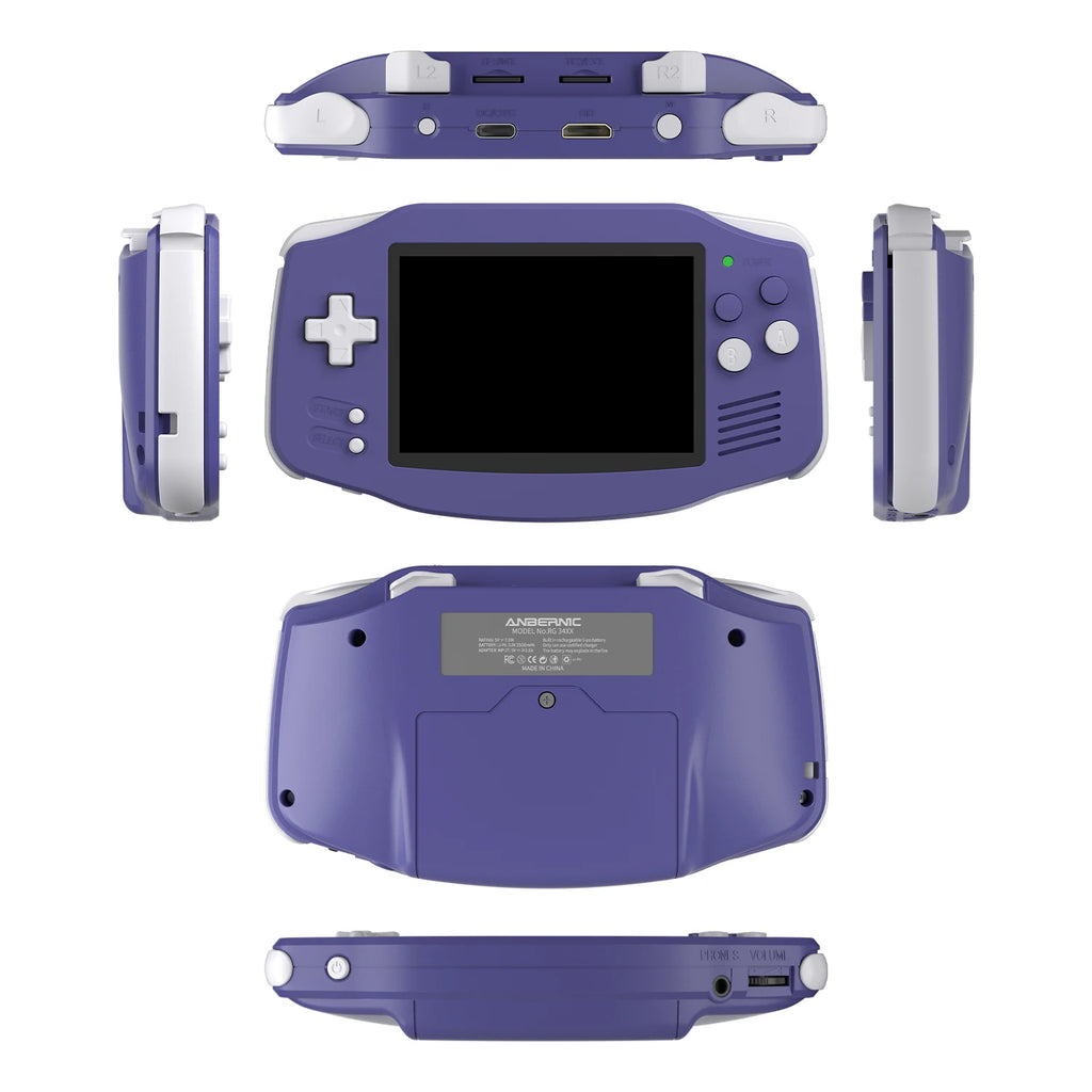 ANBERNIC RG34XX Console de Jeu Portable Rétro – Écran IPS 3.4'' HD | Linux, WiFi, Bluetooth, PSP