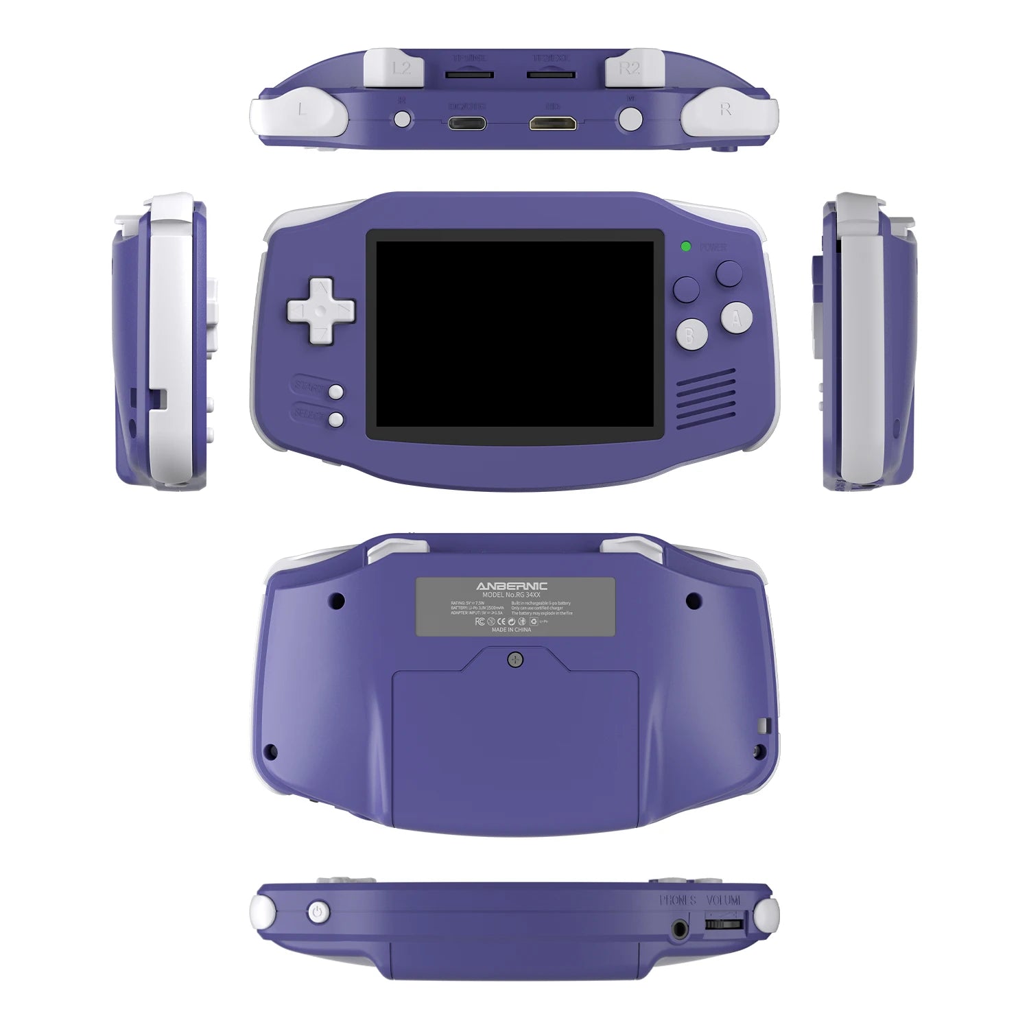 ANBERNIC RG34XX Console de Jeu Portable Rétro – Écran IPS 3.4'' HD | Linux, WiFi, Bluetooth, PSP