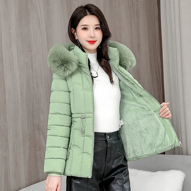 Doudoune Courte Femme À Capuche – Manteau Matelassé Chaud Haute Qualité | Hiver 2025 Tendance