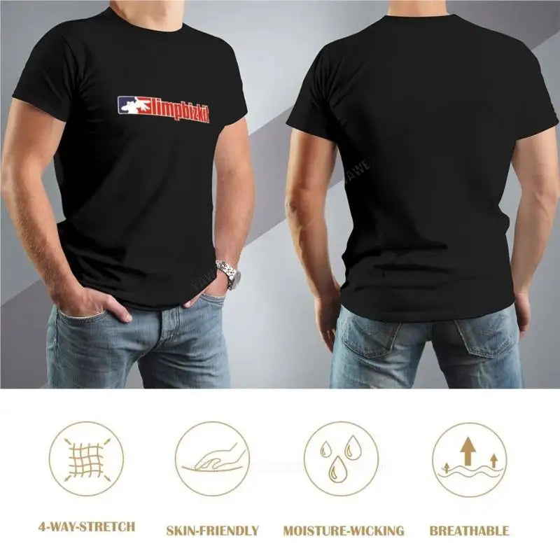 T-Shirt Homme Limp Bizkit International Tour – Imprimé Rock Vintage Noir Unisexe Manches Courtes | Mode Streetwear Premium