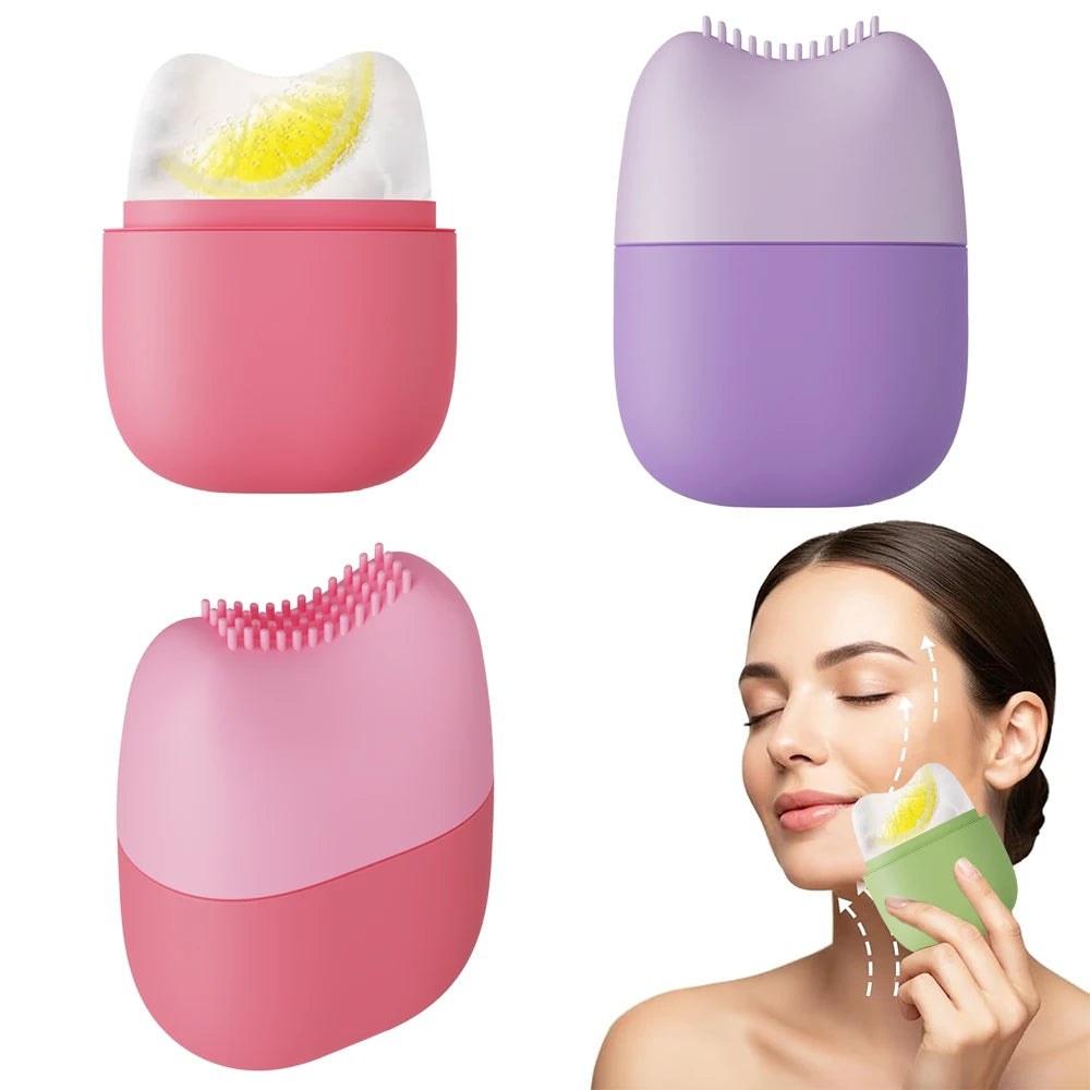 Rouleau Glaçon Visage & Yeux Silicone – Masseur Anti-Gonflement Éclat Soin Beauté Cadeau