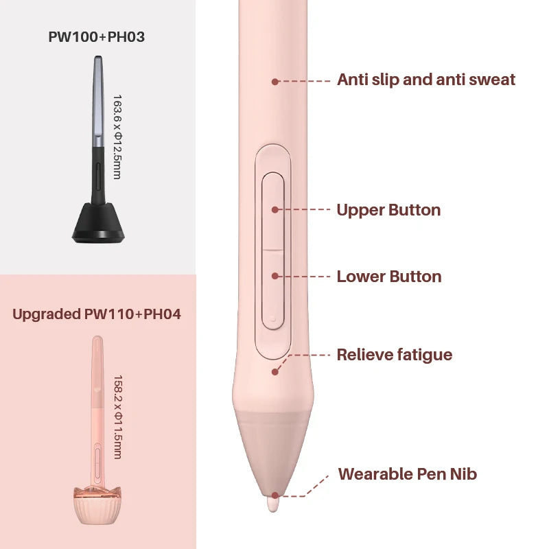 Huion Inspiroy 2S H641P Tablette Graphique 6.3x3.9'' – Stylet Numérique 6 Touches Express | Android, Mac, Windows