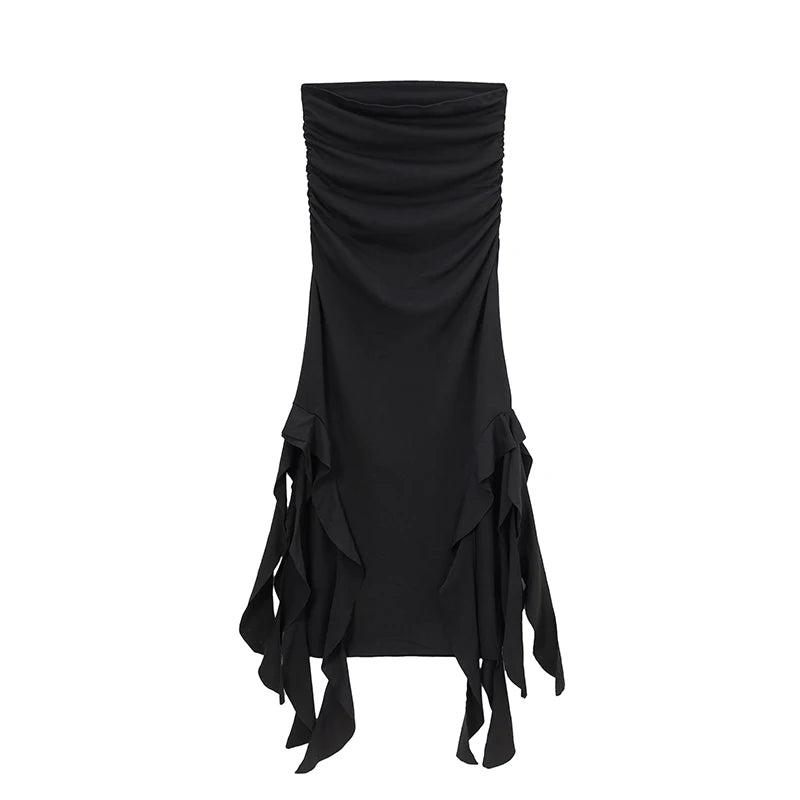 Asymmetrisches One-Shoulder-Kleid mit figurbetonter Passform – Trendiger Frühling/Sommer im europäischen und amerikanischen Stil
