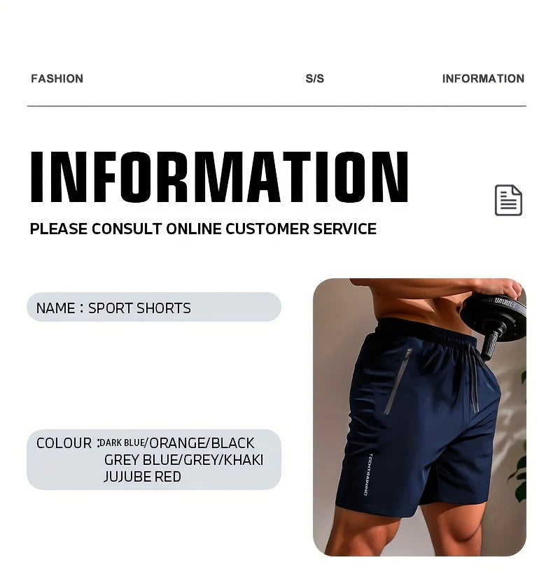 Short Homme Sport Séchage Rapide Respirant Gym Workout Running Cyclisme Cordon Taille Été Léger Confortable | Short Sport Séchage Rapide Premium