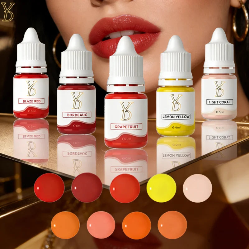 Pigments Lèvres Semi-Permanent YDPMU NEO – Neutralisation 10 Couleurs | Maquillage Permanent