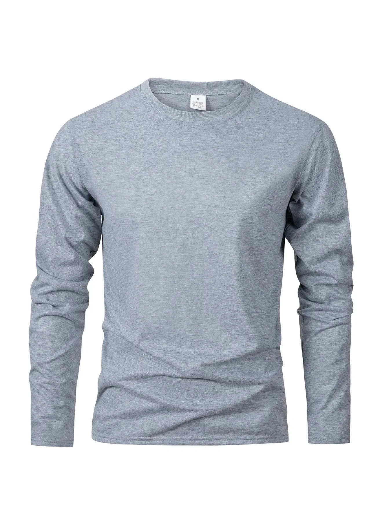 T-Shirt Manches Longues Homme Couleur Unie Coton – Col Rond Unisexe | Casual, Fitness & Running | Confort & Style Intemporel