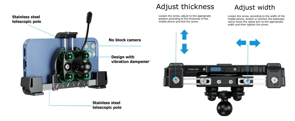 Support Téléphone Moto Chargeur Sans Fil 15W + USB-C 36W – Anti-Vol Anti-Vibration Guidon
