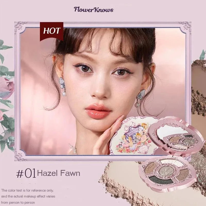 Palette Fards à Paupières Flower Knows Swan Ballet – 6 Teintes Mat, Shimmer & Nacré | Glitter