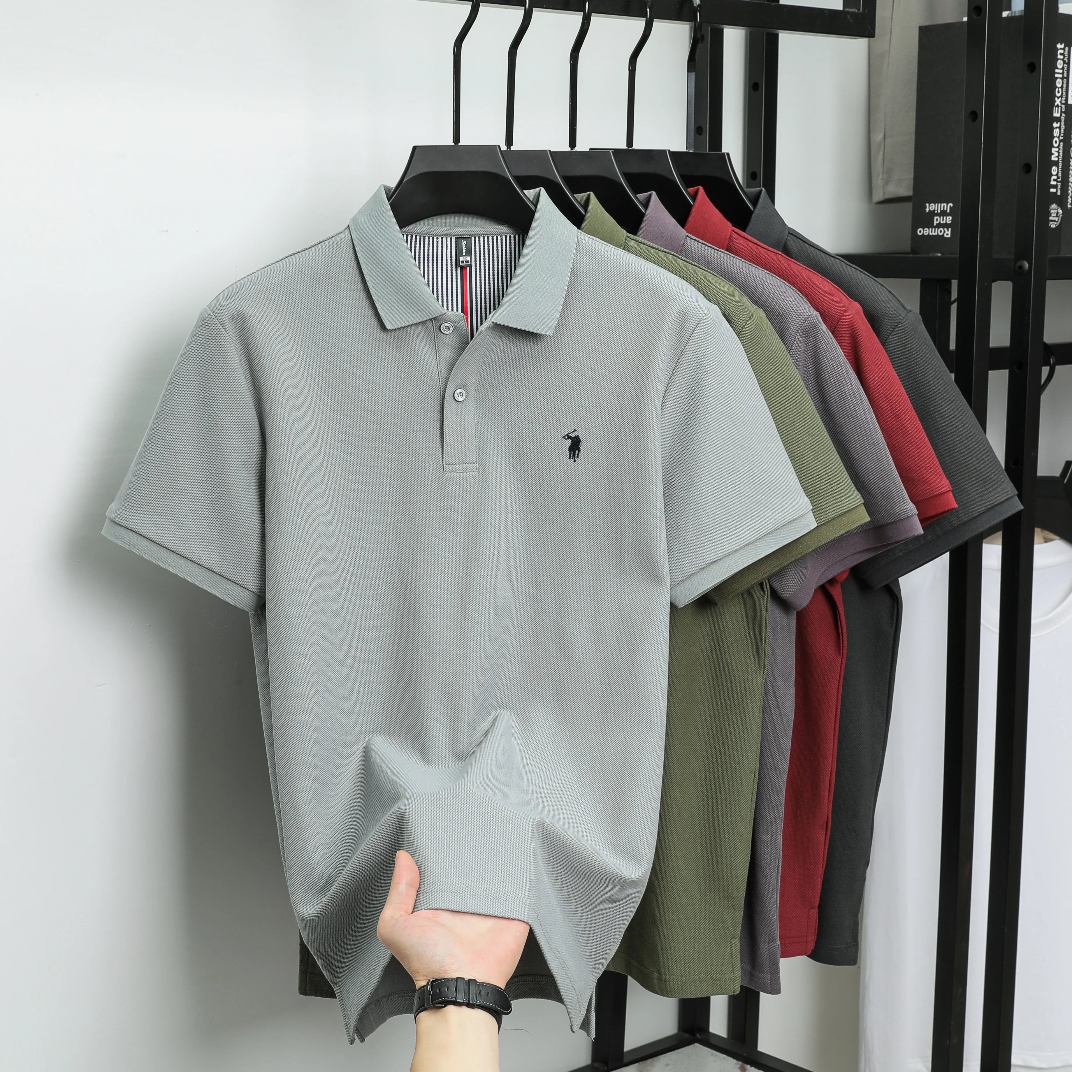 Polo Golf Coton 100% Brodé Homme – Qualité Premium Designer Personnalisé Été