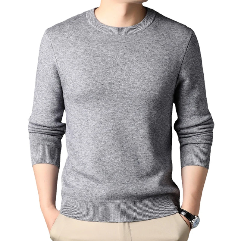 Pull Homme Hiver Tricot Uni Casual Confortable Vintage Oversize Col Rond Automne Sweatshirt Chaud – Sweater Mode Tendance | Mode Homme Premium