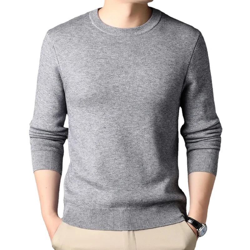 Pull Homme Hiver Tricot Uni Casual Confortable Vintage Oversize Col Rond Automne Sweatshirt Chaud – Sweater Mode Tendance | Mode Homme Premium