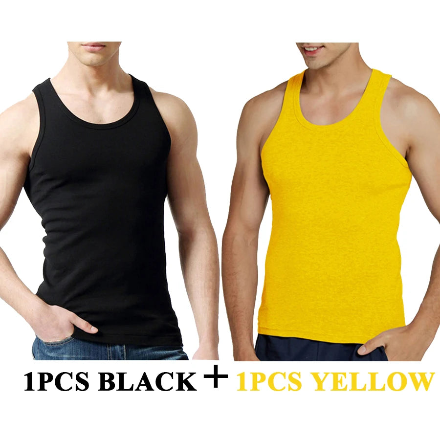 Débardeur Homme 100% Coton Uni Slim Respirant Sans Manches – Casual Gym Running Confortable Sous-Vêtement Cadeau | Mode Homme Sport