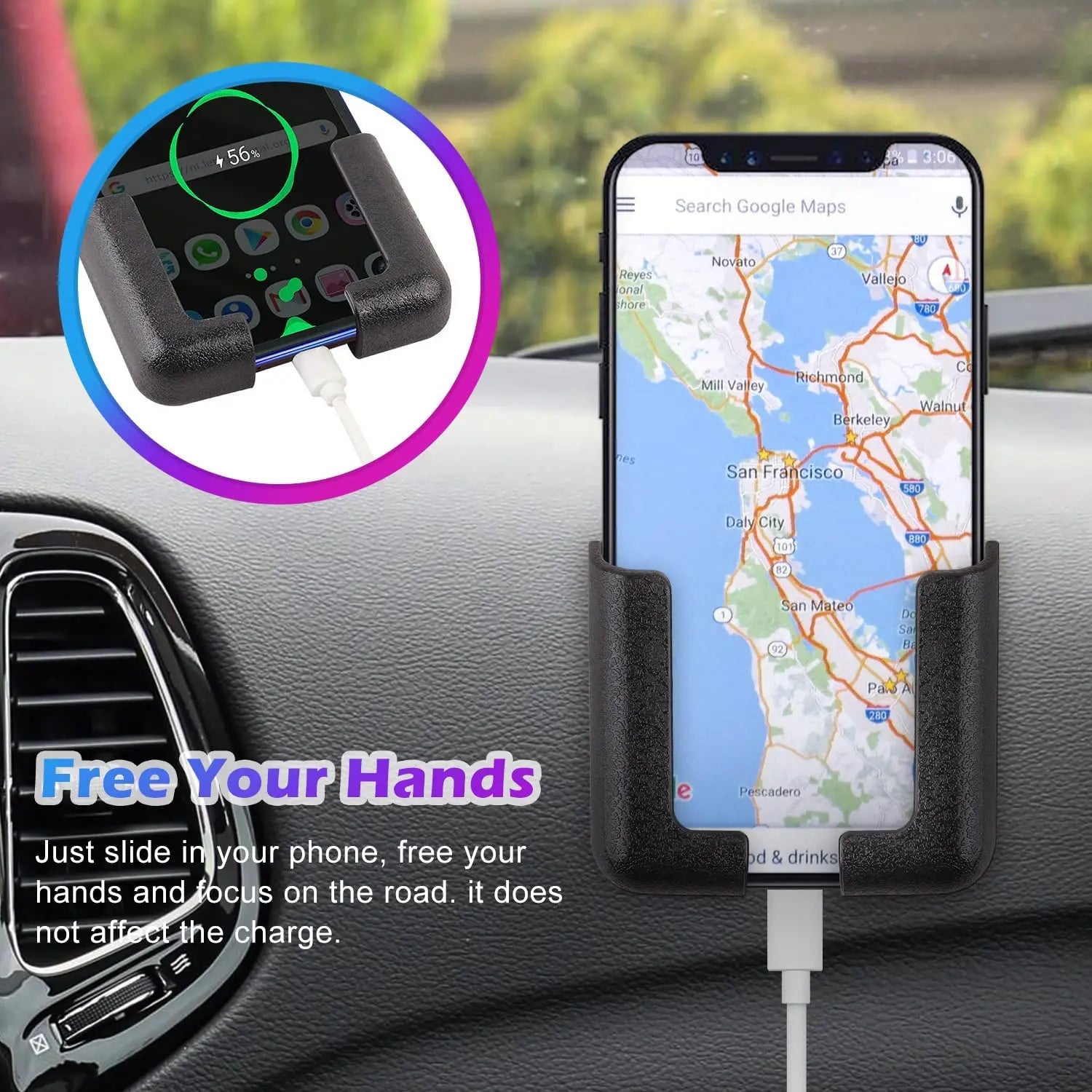 Support Téléphone Voiture Multifonction – Fixation Tableau de Bord, Crochet Mural & Suspension | Support Auto Universel