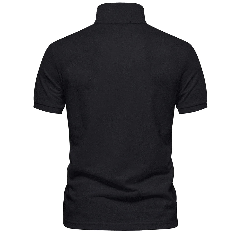Polo Homme Coton Manches Courtes Couleur Unie Haute Qualité – Casual Élégant Été | Mode Homme Premium