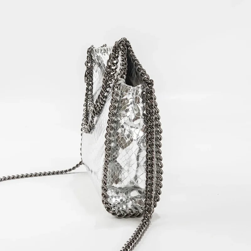 Damen-Handtasche, gesteppt, Kette – Umhängetasche Designer Luxus Chic