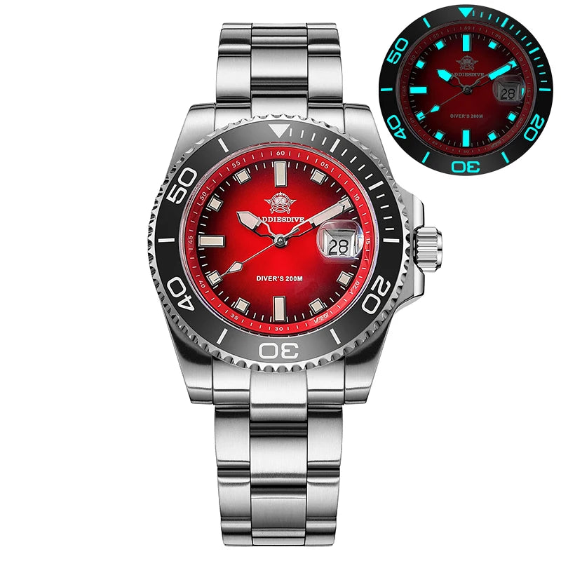 Montre Homme ADDIESDIVE AD2089 Quartz 2025 – Super Lumineuse Étanche 200M Silicone Luxe