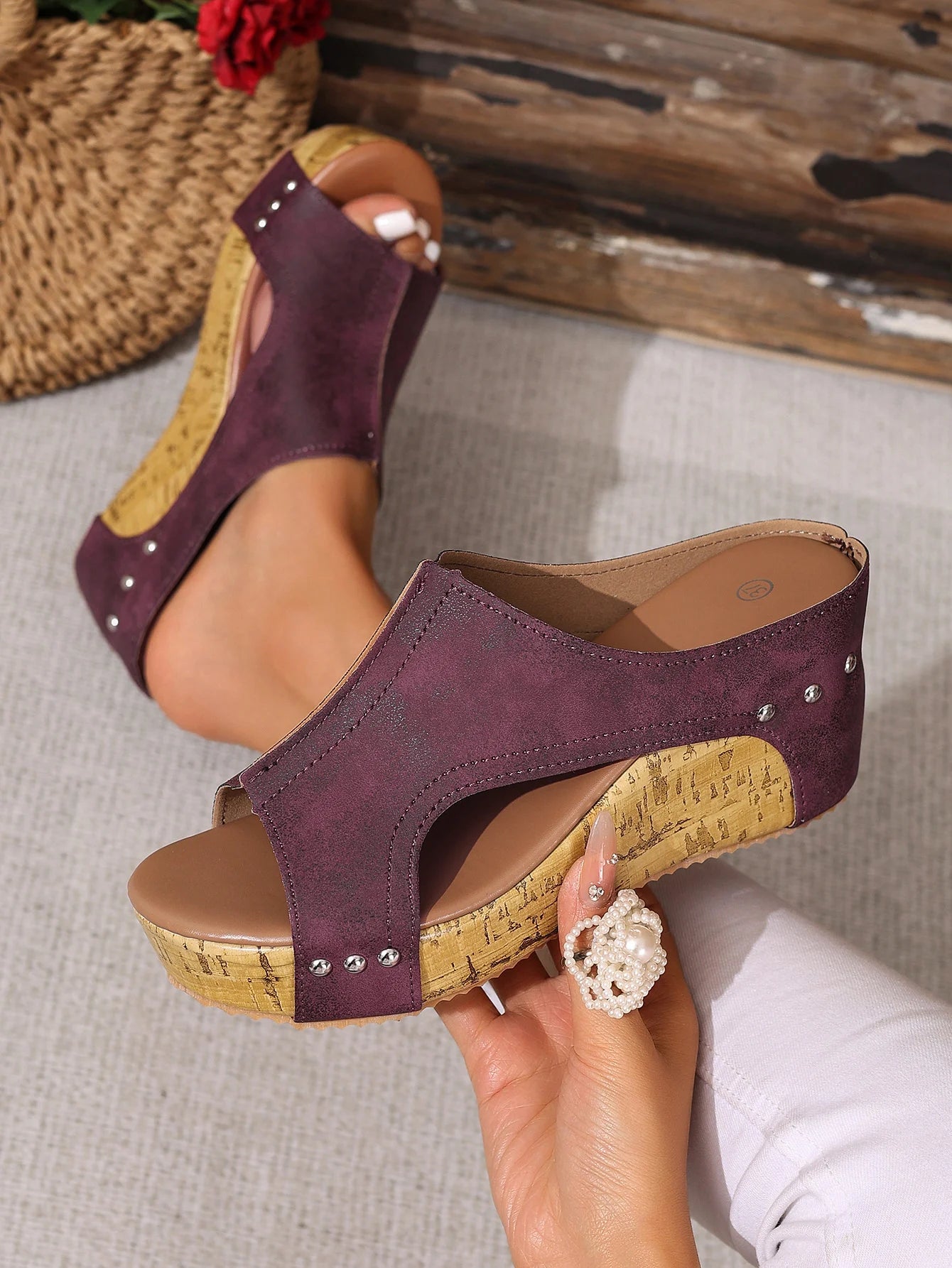 Sandales Clogs Talon Épais Rehaussantes Femme 2025 – Plage Slides Été Outdoor