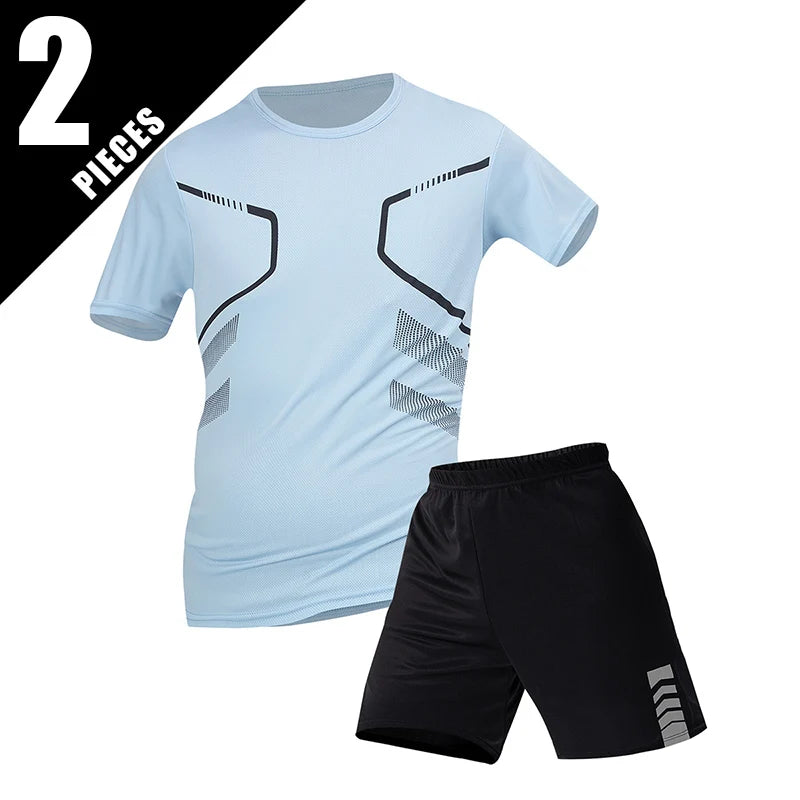 Ensemble Sport Homme Séchage Rapide Grande Taille T-Shirt + Short Lot 2/4/6 Pièces Loisirs Running Fitness Casual Ado – Pack Sport Économique | Mode Homme Sport Premium