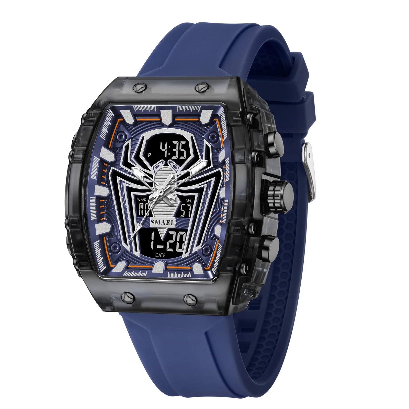 Montre Homme Digital Rectangle 8116 Double Fuseau – Sport Étanche 50M Électronique 2025