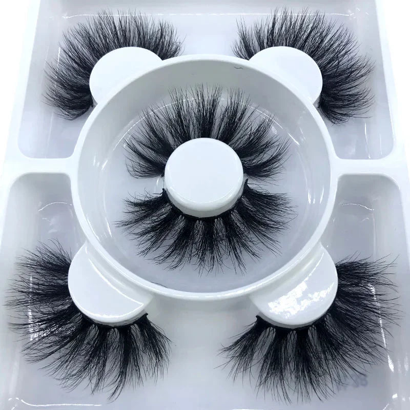 Faux Cils 3D Mink Naturels 2025 – Lot 3 Paires Longues | Extensions Cils Beauté