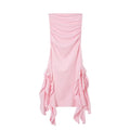 Robe Une Épaule Asymétrique Slim Fit - Moulante Tendance Printemps Été Style Européen & Américain