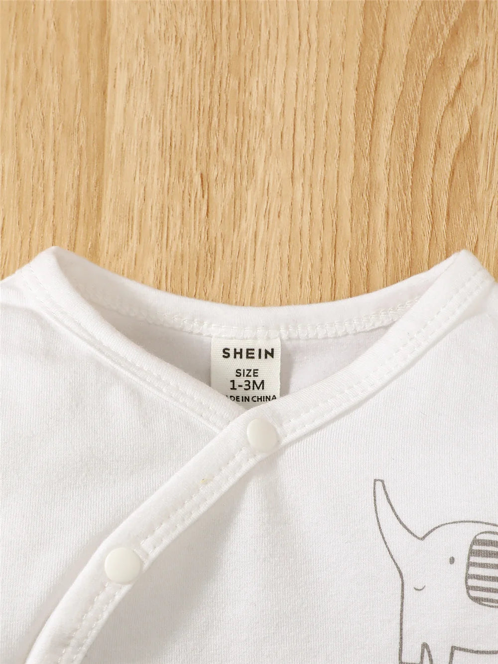 Tenue 3 Pièces Bébé Éléphant – Top Manches Longues + Pantalon + Bonnet Printemps Automne 0-9 Mois