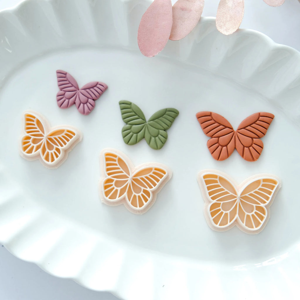 Set 3 Emporte-Pièces Papillon Argile Polymère — Moules DIY Boucles d'Oreilles Boho