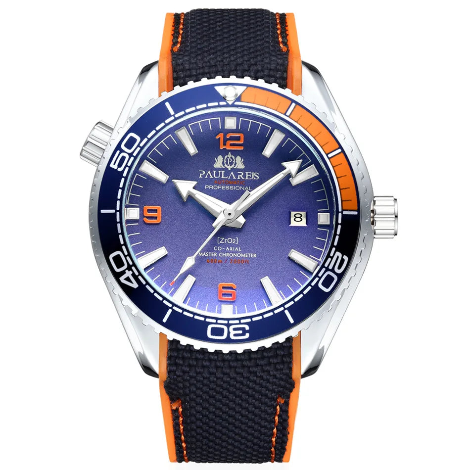 Montre Homme Automatique Mécanique Luxe – Bracelet Caoutchouc Lumineux Étanche Calendrier