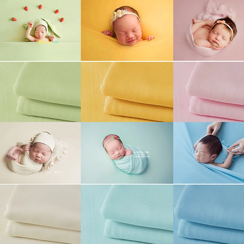 Fond de Studio Photo Nouveau-Né 150x170cm – Tissu Extensible Wrap Accessoire Shooting Bébé
