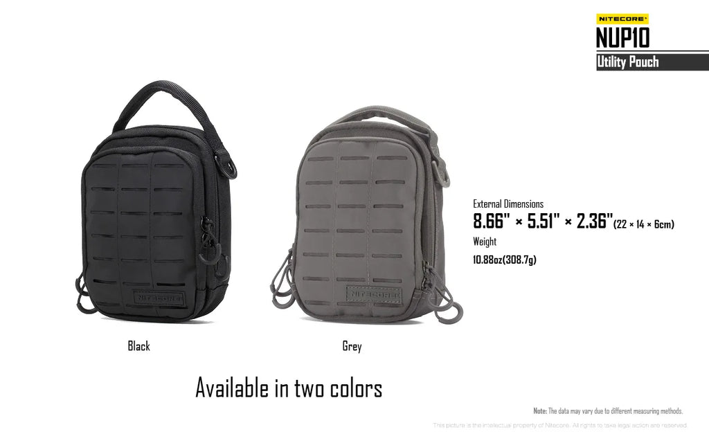 Sac Tactique NITECORE NUP10/NUP20 – Bandoulière Nylon 1000D Molle Crossbody Ceinture Homme Femme