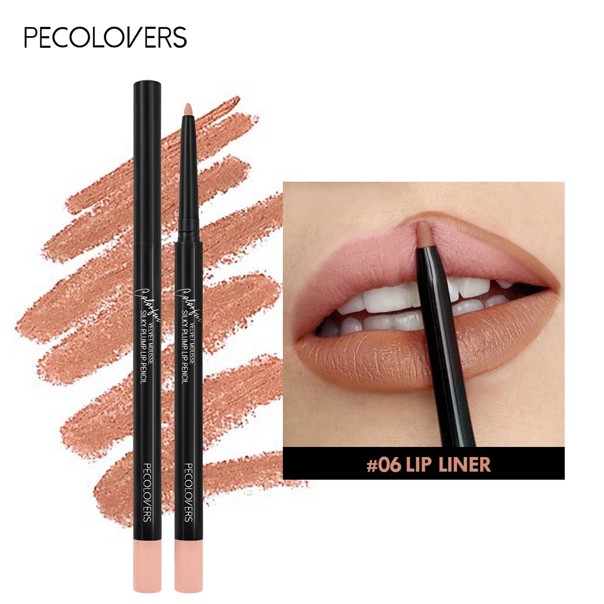 Crayon Lipliner Mat Waterproof – 12 Couleurs Longue Tenue | Contour Lèvres Hydratant