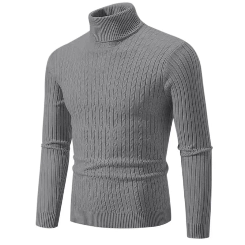 Herren Rollkragenpullover Hochwertig Gestrickt Einfarbig Warm Lässig Wolle Pullover Outdoor Winter Bequem Trendig – Premium Stehkragen Pullover Alle Jahreszeiten | Herrenmode Winter Premium