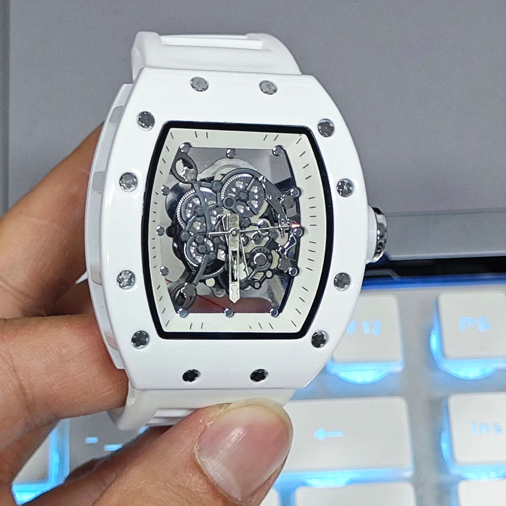 Montre Homme Luxe Mécanique Automatique Transparente – Étanche Fashion Tendance 2025