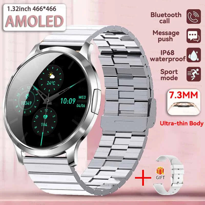 Smartwatch AMOLED 1.32" Unisexe 2025 – Cadran Personnalisable, Appels Bluetooth & Suivi Cardio | Sport & Fitness | Homme & Femme